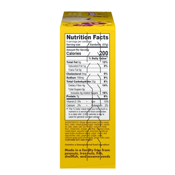 SunButter Natural Grape Jelly Sandwich Jammies, 8 oz