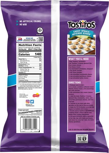 Tostitos Scoops! Tortilla Chips Regular Party Size, 14.5 oz