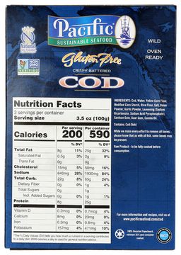 Pacific Sustainable Seafood Crispy Battered Cod, 10 oz