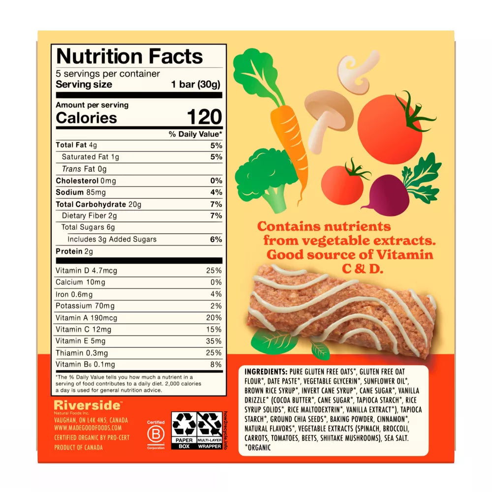 Madegood Mornings Soft Baked Oat Bars, 5.3 oz