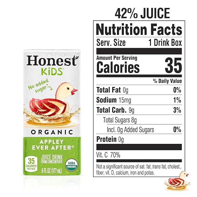 Honest Kids Organic Apple Juice 8 ct, 6 oz
