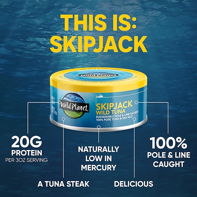 Wild Planet Skipjack Wild Tuna w/ Sea Salt, 5 oz