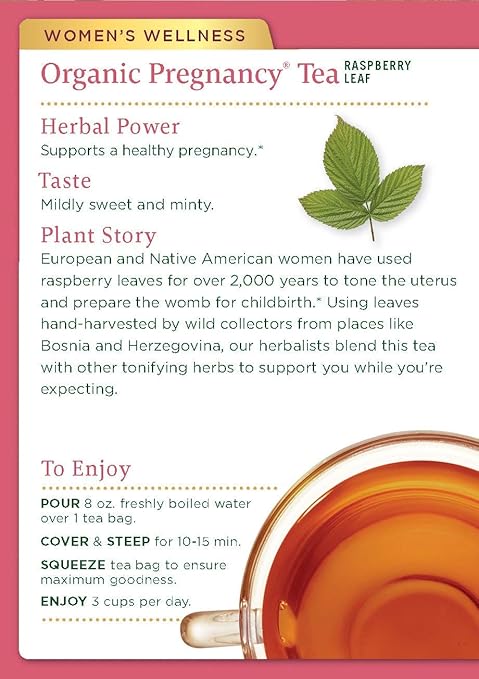Traditional Medicinals Organic Raspberry Leaf Pregnancy Tea, 16 Count
