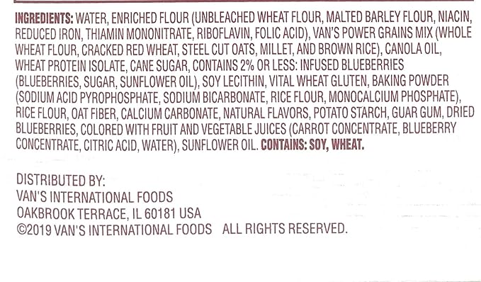 Van's Frozen Blueberry Protein Waffles, 6 Count