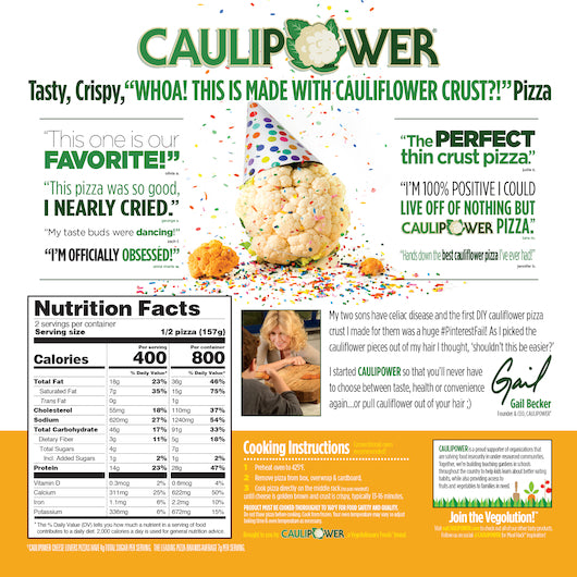 Caulipower Cheese Lovers Stone-Fired Cauliflower Crust Pizza, 11.1 oz