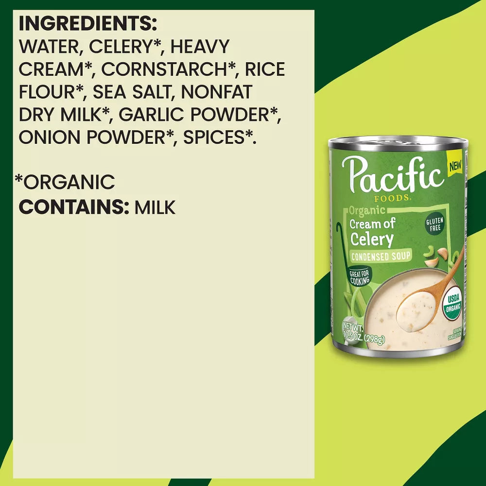 Pacific Foods Organic Cream of Celery Condensed Soup, 10.5 oz