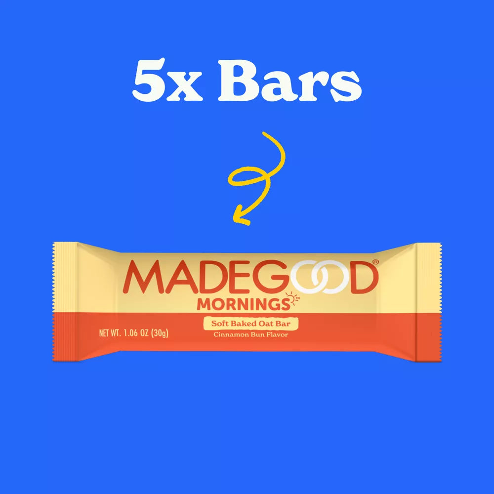 Madegood Mornings Soft Baked Oat Bars, 5.3 oz