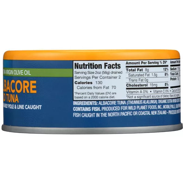 Wild Planet Albacore Wild Tuna in Extra Virgin Olive Oil, 5 oz