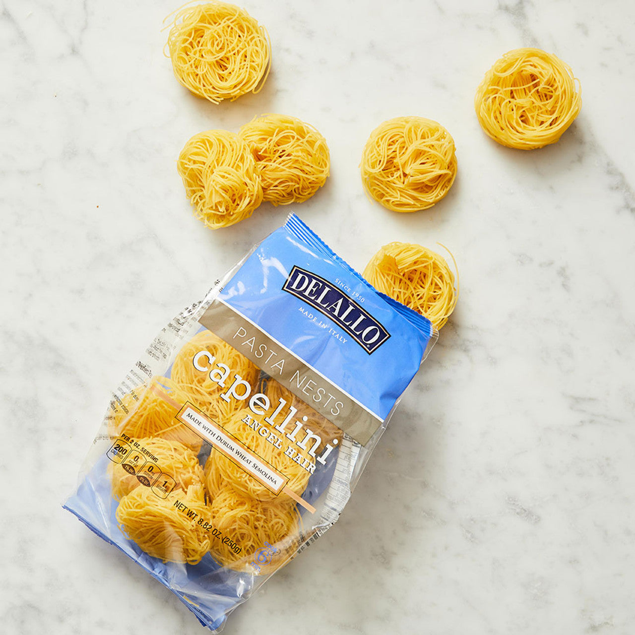 Delallo Angel Hair Capellini Pasta Nests, 8.82 oz