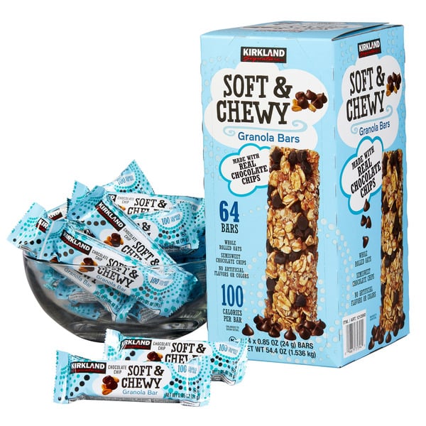 Kirkland Signature Soft & Chewy Chocolate Chip Granola Bars 64 ct, .85 oz