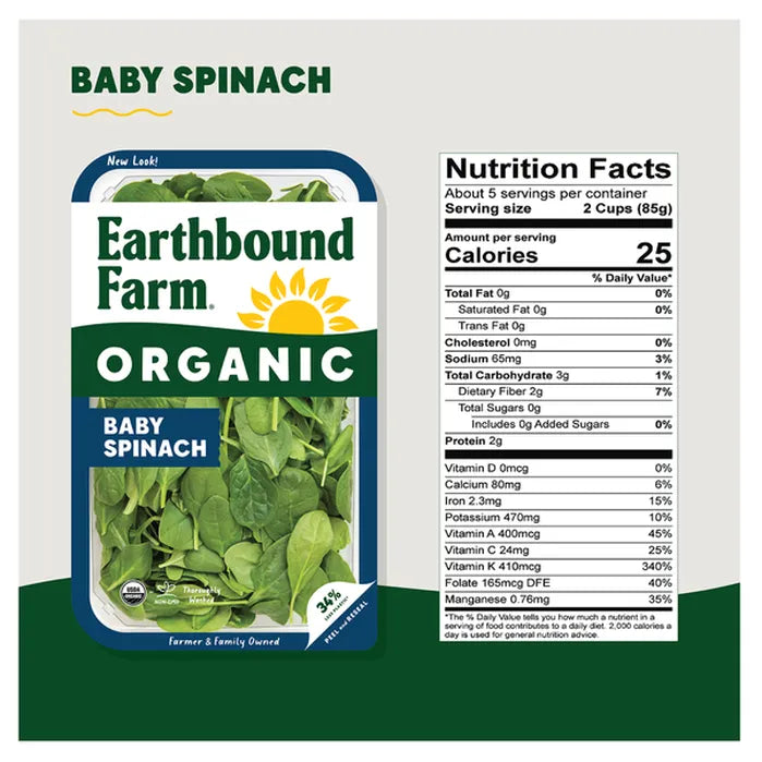 Earthbound Farms Organic Baby Spinach, 16 oz