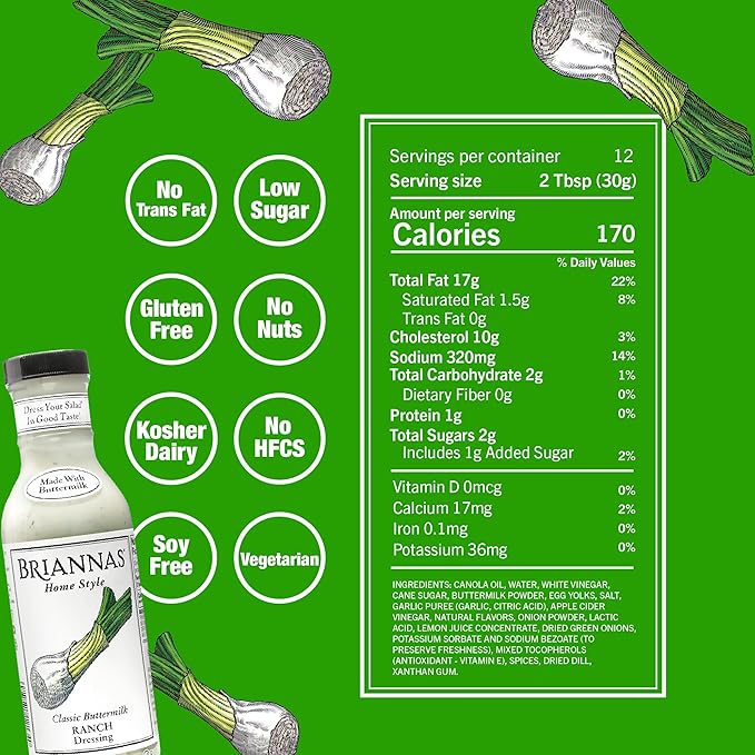 Brianna's Buttermilk Ranch Classic Dressing, 12 oz