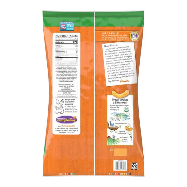 Annie's Organic Extra Cheddar Cheesy Smiles, 12.5 oz