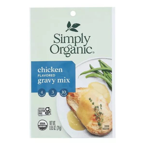 Simply Organic Chicken Flavored Gravy Mix, 0.85 oz