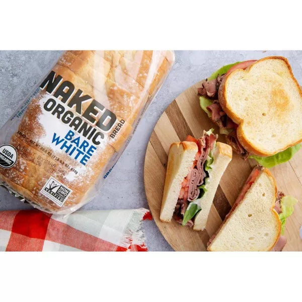 Naked Bread Organic Bare White Bread, 22.5 oz