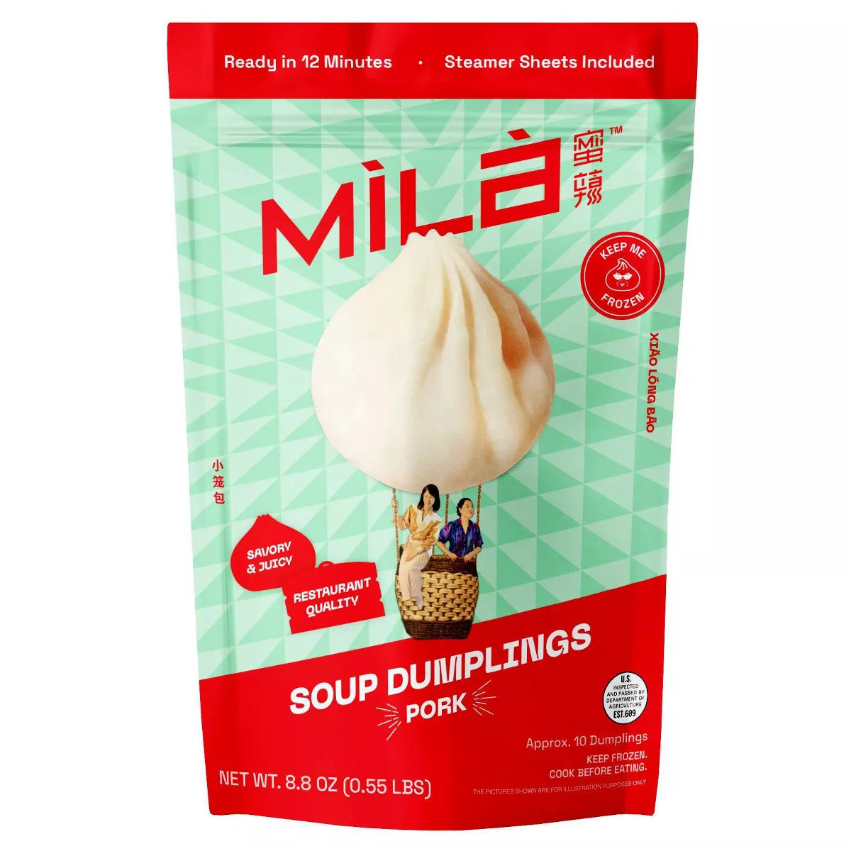 Mila Pork Soup Dumplings, 8.8 oz