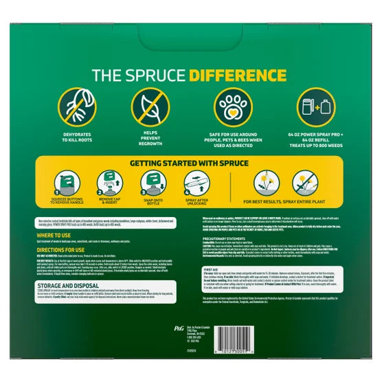 Spruce Snap & Spray Weed & Grass Killer Powered Starter Kit + Refill 128 oz