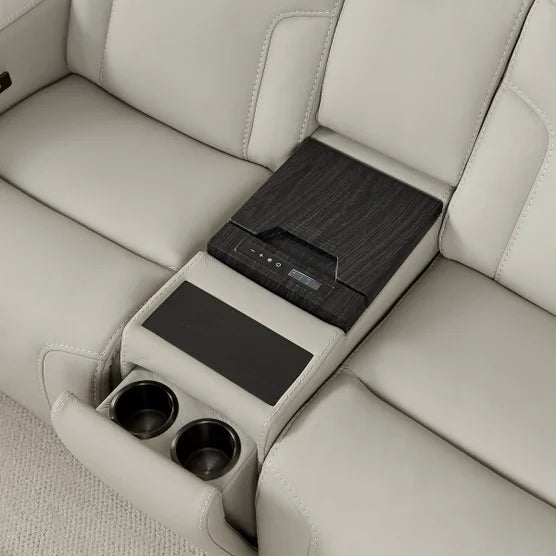 Alton Leather Power Reclining Sofa with Power Headrests and Cooling Unit*