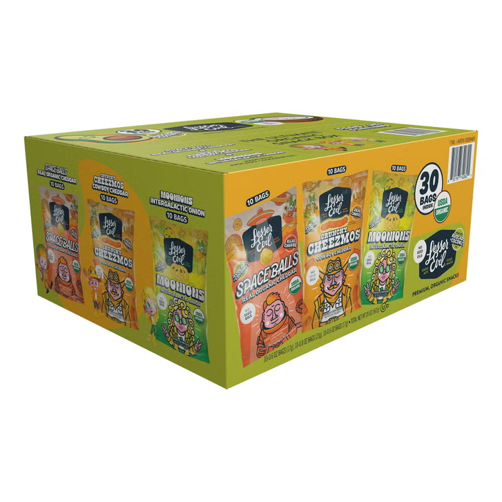 Lesser Evil Organic Snacks, Variety Pack, 30-count
