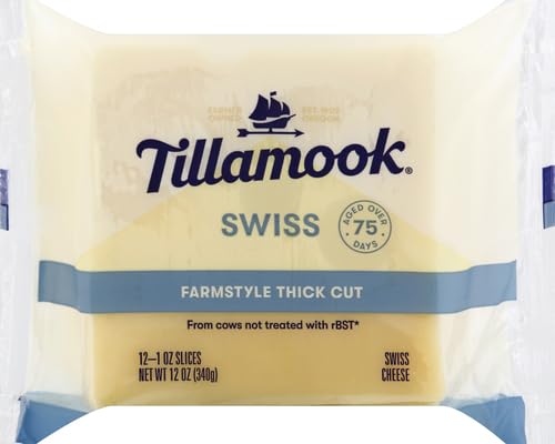 Tillamook, Swiss Cheese Slices, 12 oz