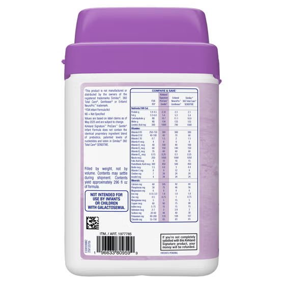 Kirkland Signature ProCare Gentle with Dual HMO's, Non-GMO Formula, 42 oz