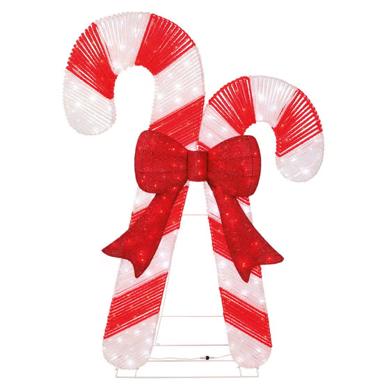 72" Candy Canes with LED Twinkle Lights*