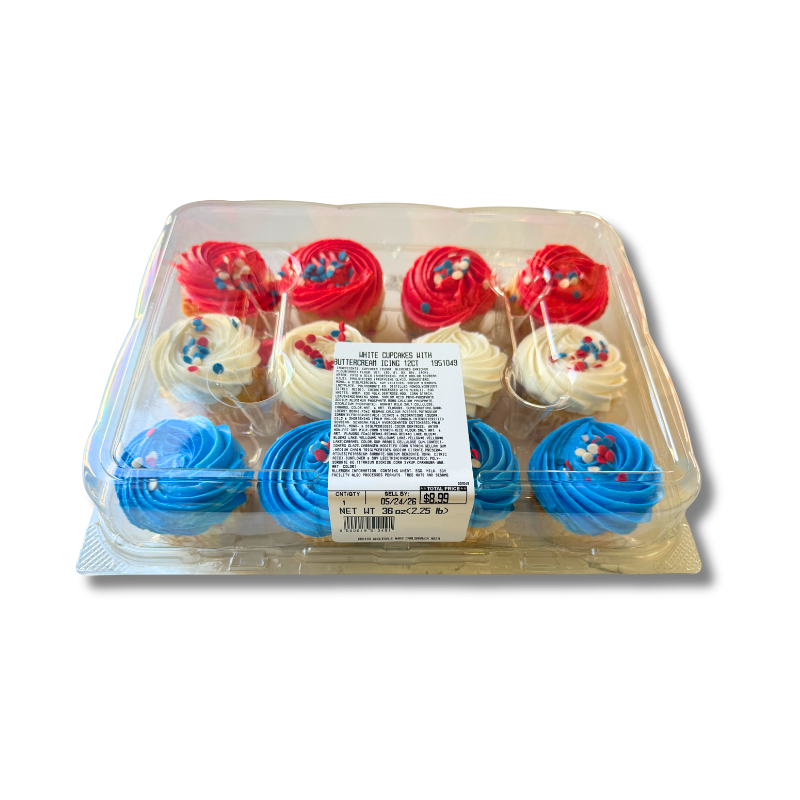 Kirkland Signature White Cupcakes w/ Buttercream Icing 12ct