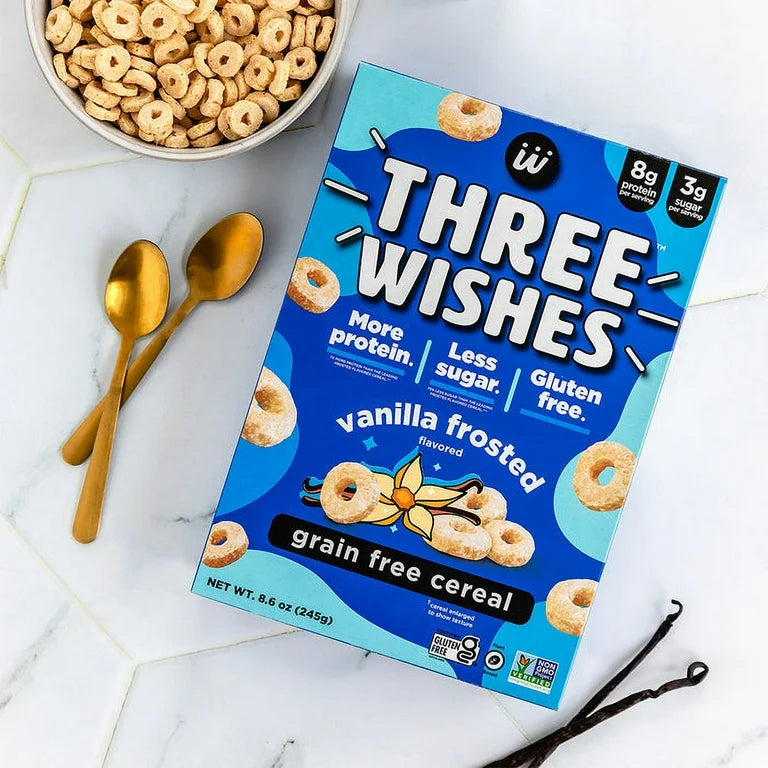 Three Wishes Cereal Vanilla Frosted, 8.6 oz