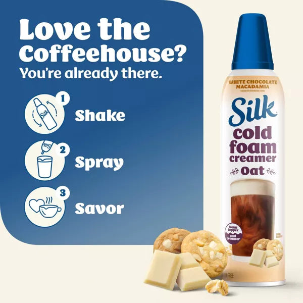 Silk Cold Foam White Chocolate Macchiato Creamer, 14 oz