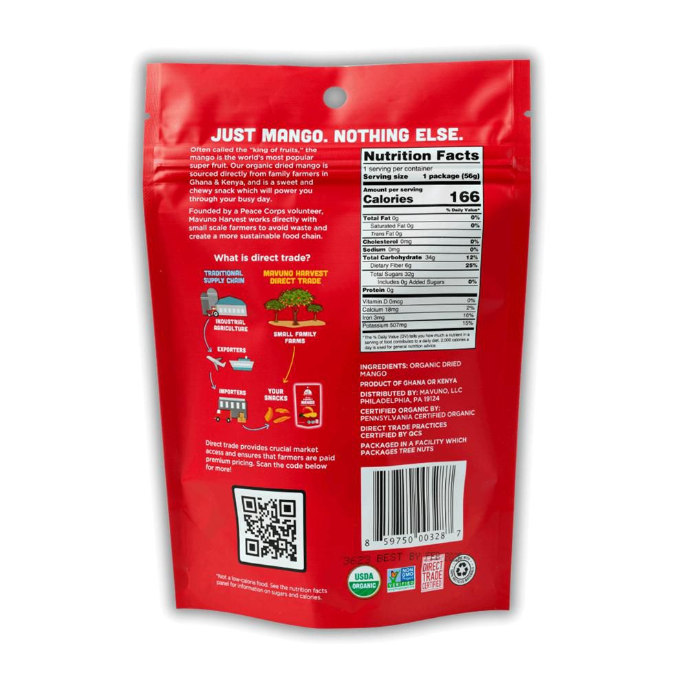 Mavuno Harvest Dried Organic Mango, 2 oz