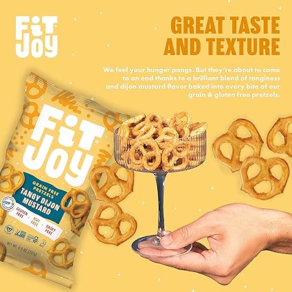 Fit Joy Grain Free Tangy Dijon Pretzel Twists, 4.5 oz