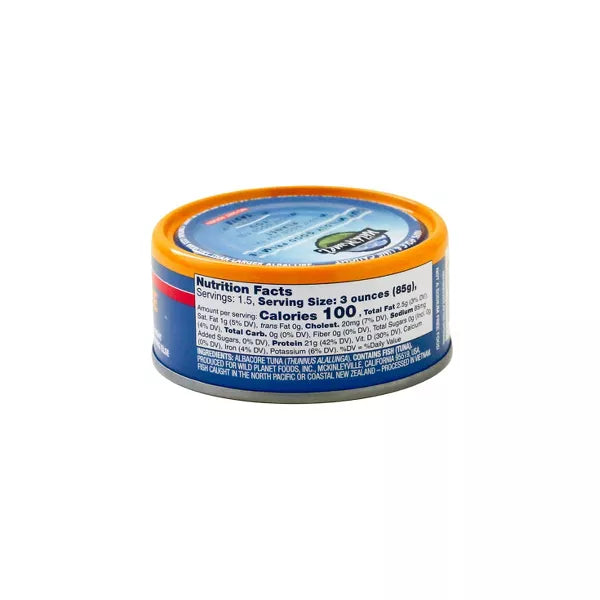 Wild Planet Albacore Wild Tuna No Salt Added, 5 oz