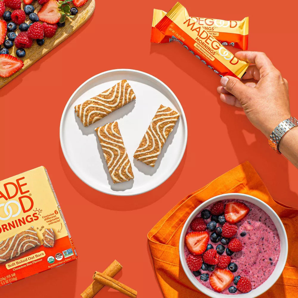 Madegood Mornings Soft Baked Oat Bars, 5.3 oz