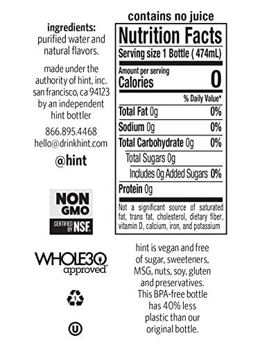hint Strawberry Kiwi Enhanced Water, 16 oz