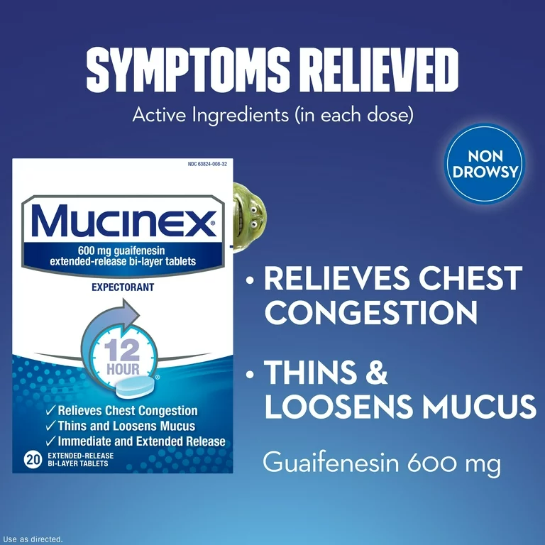 Mucinex Chest Congestion Tablets, 20 Count