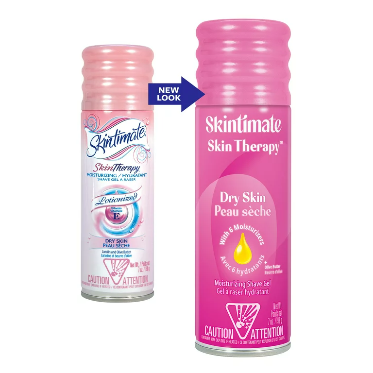 Skintimate Skin Therapy Dry Skin Women's Shave Gel Twin Pack, 14 oz