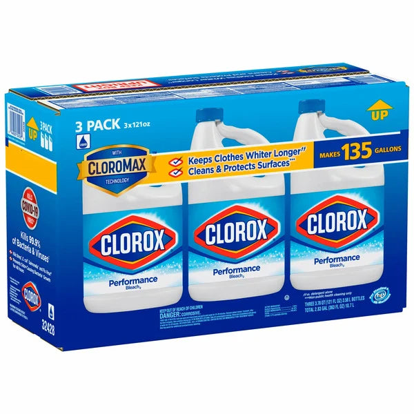 Clorox Performance Bleach 3 ct, 121 oz