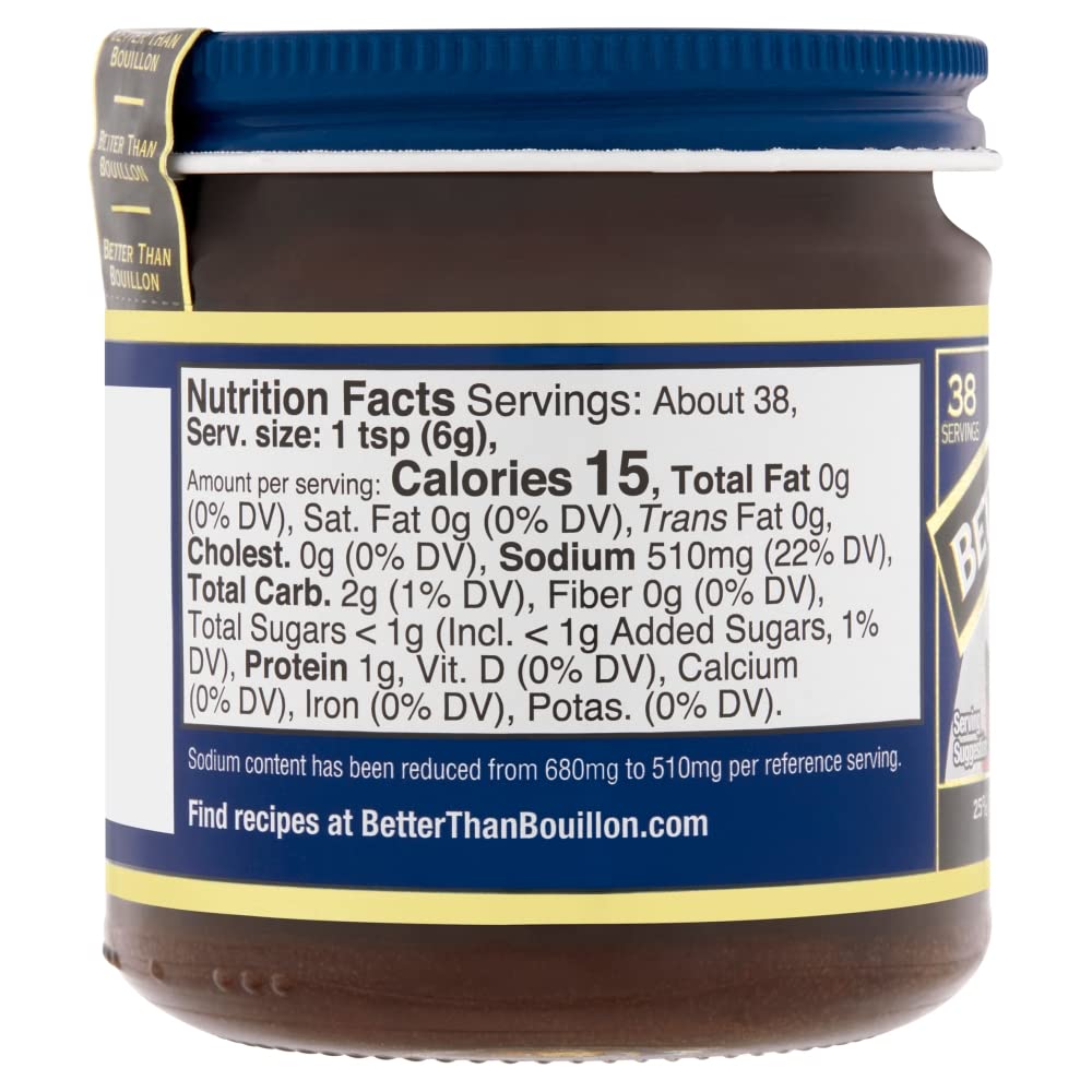 Better Than Bouillon All Natural Reduce Sodium Beef Base, 8 oz
