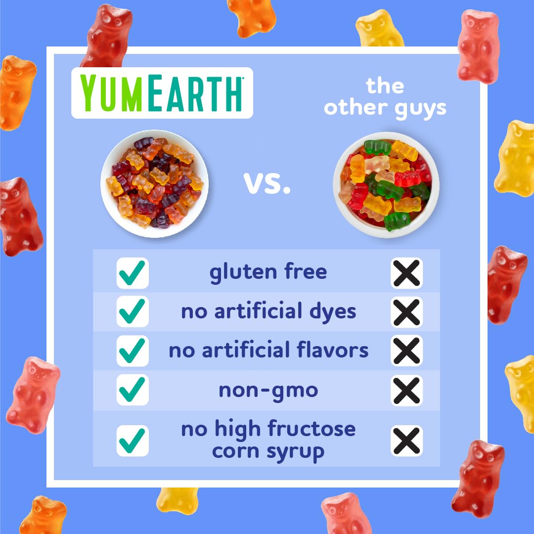 YumEarth Gummy Bears 10 pk, 7 oz