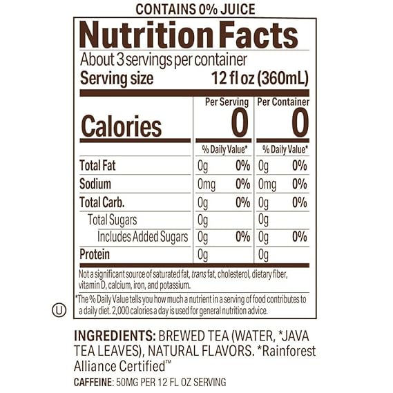 Tejava Unsweetened Lemon Black Tea, 1 L