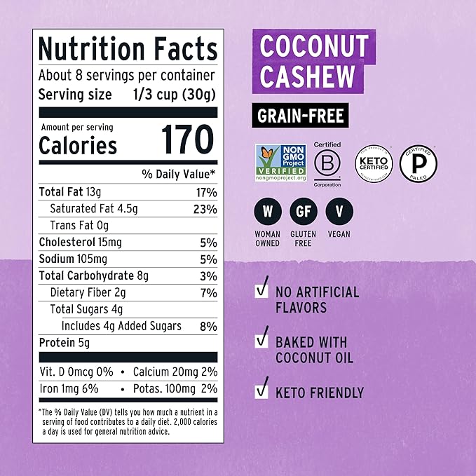 Purely Elizabeth Coconut Cashew Granola, 8 oz