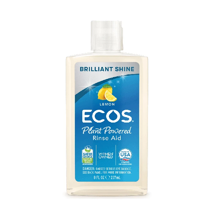 Ecos Dishwasher Rinse Aid Lemon Scent, 8 oz