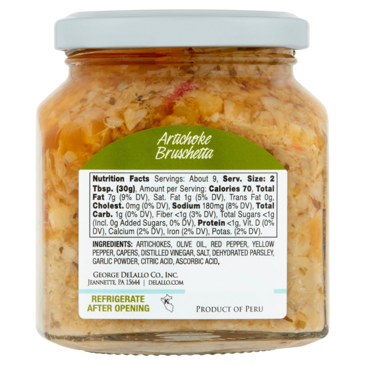 Delallo Artichoke Bruschetta, 10 oz