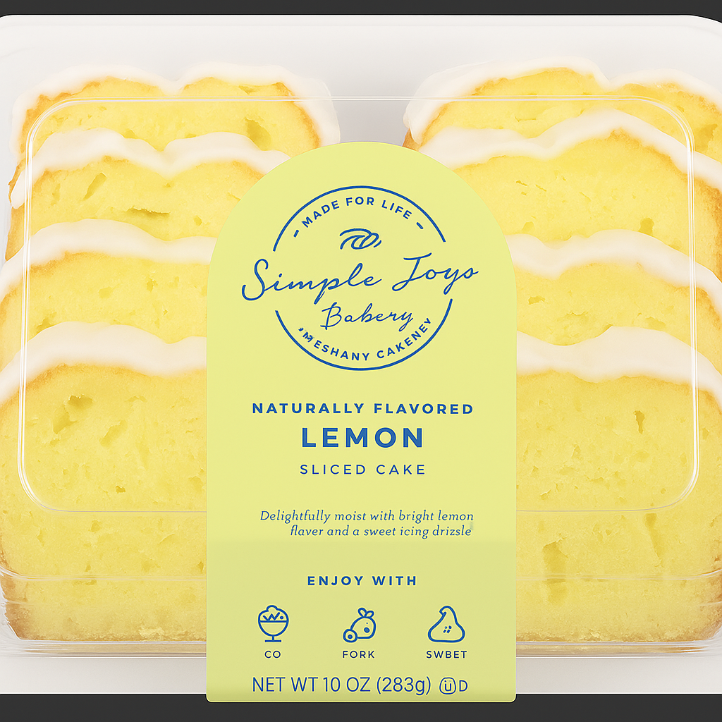 Simple Joys Bakery Iced Lemon Sliced Loaf Cake, 14.1 oz