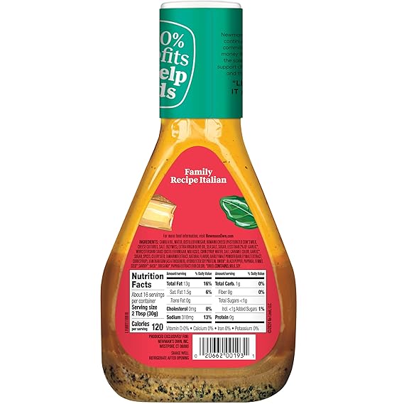 Newman's Own Family Recipe Italian Dressing, 16 oz