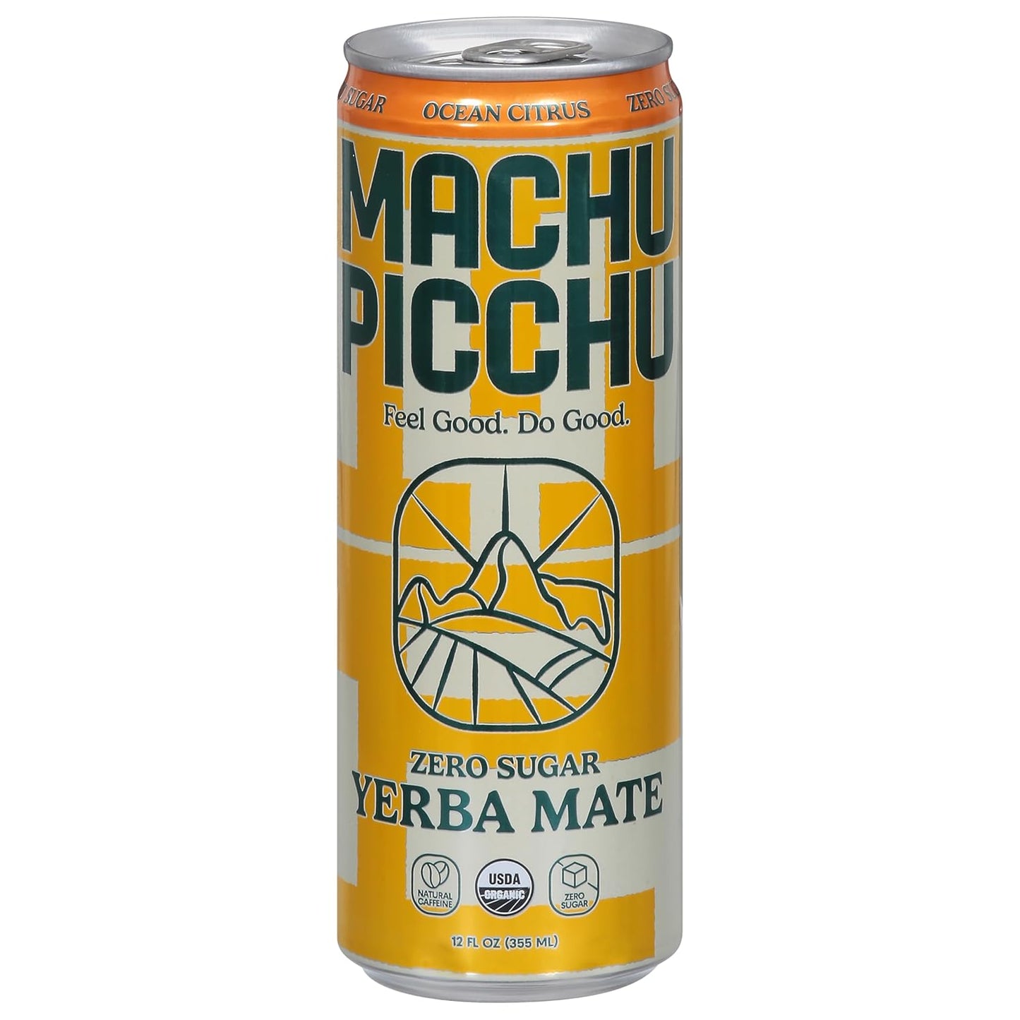 Machu Picchu Organic Zero Sugar Ocean Citrus Yerba Mate, 12 oz