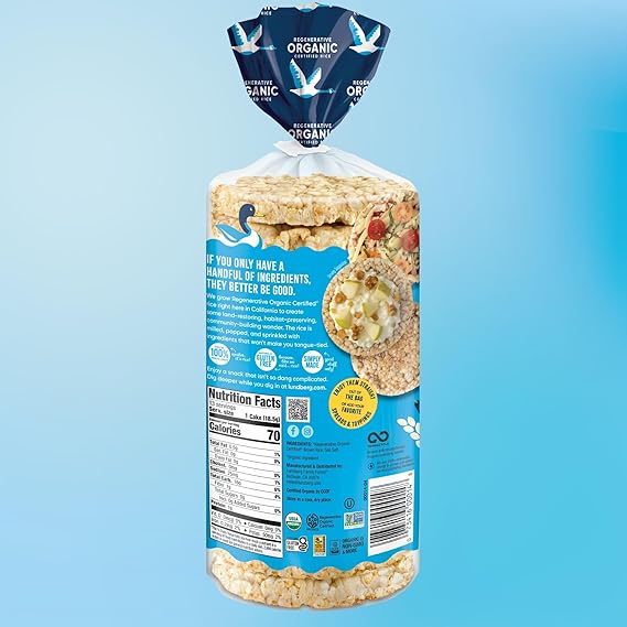 Lundberg Organic Lightly Salted Brown Rice Rice Cakes, 8.5 oz