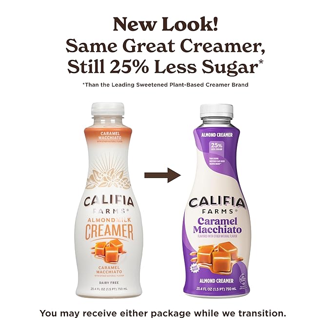 Califia Farms Caramel Macchiato Almond Milk Coffee Creamer, 25.4 oz
