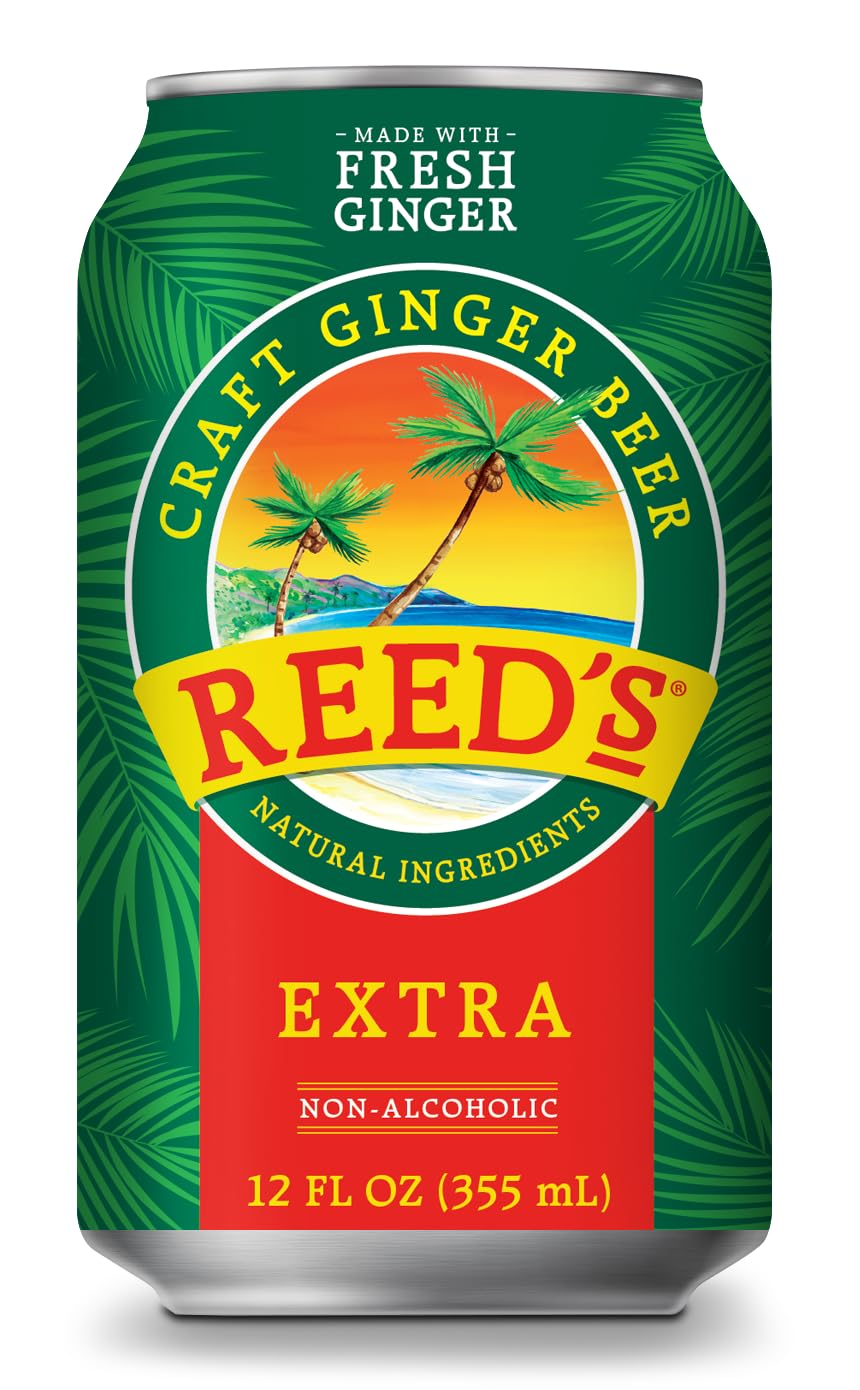 Reeds Ginger Brew Extra Ginger Beer, 4 Count