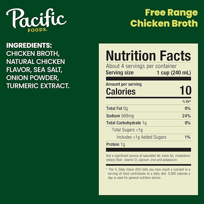 Pacific Foods Free Range Chicken Broth, 32 oz